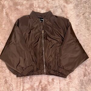 Brown bomber jacket